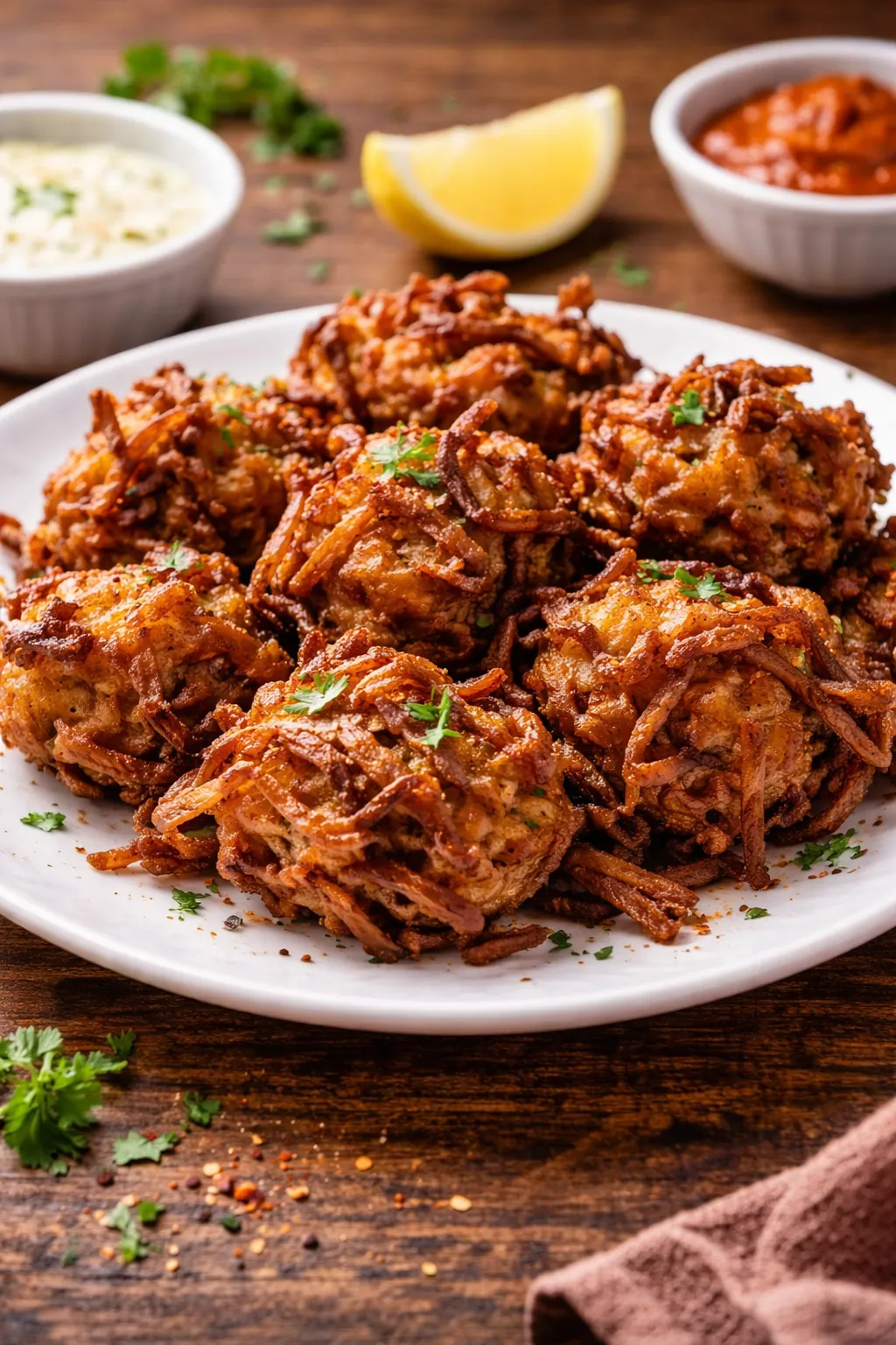 Onion Bhaji at Om Cuisine of India in Calgary, AB